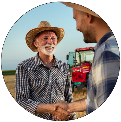 farmers shaking hands